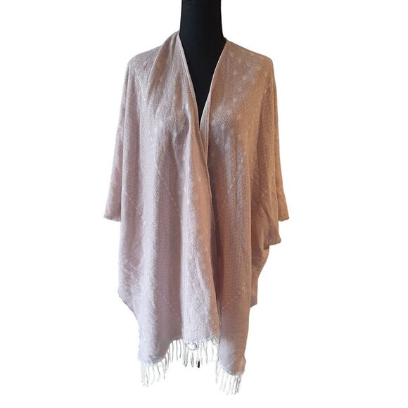 NWT Gentle Fawn Rusty Rose Shaw Size M/L Fringe Detail Casual Preppy Business - Picture 1 of 8